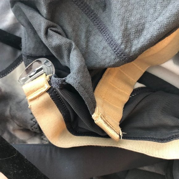 Lululemon Cross My Heart Tank Top Shelf Bra Tie Dye Gray 4 - Picture 3 of 6